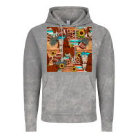 Cloud Rock football hereford sunflower seamless pattern Vintage Hoodie - JahusDesignShop