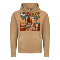 Vintage Camel football hereford sunflower seamless pattern Vintage Hoodie - JahusDesignShop