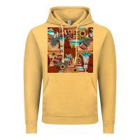 Vintage Mustard football hereford sunflower seamless pattern Vintage Hoodie - JahusDesignShop