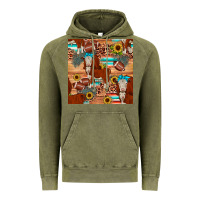 Vintage Olive football hereford sunflower seamless pattern Vintage Hoodie - JahusDesignShop