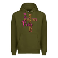 Army Green He Is Risen Leopard Premium Hoodie - Bettercallsaul