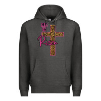 Charcoal Heather He Is Risen Leopard Premium Hoodie - Bettercallsaul