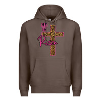 Coffee He Is Risen Leopard Premium Hoodie - Bettercallsaul