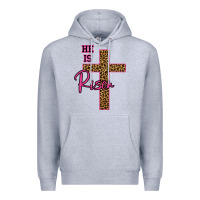 Heather Grey He Is Risen Leopard Premium Hoodie - Bettercallsaul