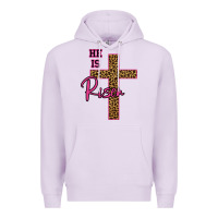 Lilac He Is Risen Leopard Premium Hoodie - Bettercallsaul