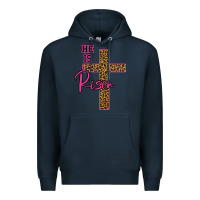 Navy He Is Risen Leopard Premium Hoodie - Bettercallsaul