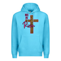 Ocean Blue He Is Risen Leopard Premium Hoodie - Bettercallsaul