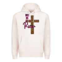 Pale Pink He Is Risen Leopard Premium Hoodie - Bettercallsaul