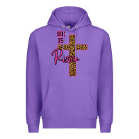 Purple He Is Risen Leopard Premium Hoodie - Bettercallsaul