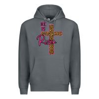 Rock He Is Risen Leopard Premium Hoodie - Bettercallsaul