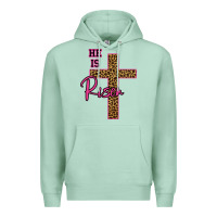 Seafoam He Is Risen Leopard Premium Hoodie - Bettercallsaul