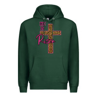 Sports Green He Is Risen Leopard Premium Hoodie - Bettercallsaul