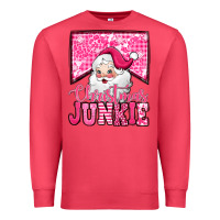Cardinal pink Christmas junkie Santa Claus Premium Sweatshirt - Jasminsmagicworld