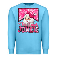 Ocean Blue pink Christmas junkie Santa Claus Premium Sweatshirt - Jasminsmagicworld