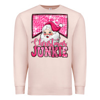 Pale Pink pink Christmas junkie Santa Claus Premium Sweatshirt - Jasminsmagicworld