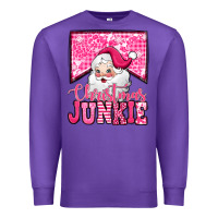 Purple pink Christmas junkie Santa Claus Premium Sweatshirt - Jasminsmagicworld