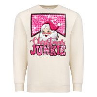 Sandshell pink Christmas junkie Santa Claus Premium Sweatshirt - Jasminsmagicworld