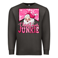 Smoke pink Christmas junkie Santa Claus Premium Sweatshirt - Jasminsmagicworld
