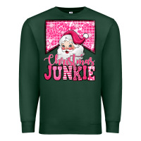 Sports Green pink Christmas junkie Santa Claus Premium Sweatshirt - Jasminsmagicworld