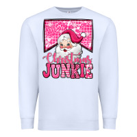 White pink Christmas junkie Santa Claus Premium Sweatshirt - Jasminsmagicworld