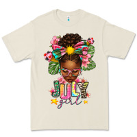 Bone july girl afro woman summer Premium Tee - texasbilliewilder