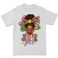 Dove Grey july girl afro woman summer Premium Tee - texasbilliewilder
