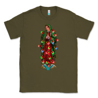Army Green our lady of Guadalupe Christmas Classic Tee - Jasminsmagicworld