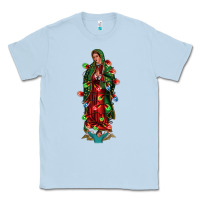 Dusty Blue our lady of Guadalupe Christmas Classic Tee - Jasminsmagicworld