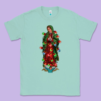 Our Lady Of Guadalupe Christmas Classic Tee Designed By Jasminsmagicworld