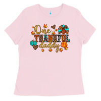 Bubblegum Pink one thankful daddy Ladies Tee - JahusDesignShop