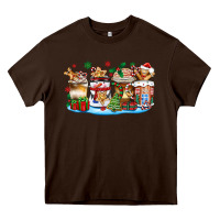 Chocolate Brown christmas cookie coffee cups Heavy Core Tee - Zillion Design Studio