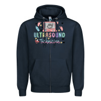 Navy ultrasound technician Zipper Hoodie - MaliasSmallBusiness