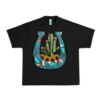 Black cactus horseshoe Urban Heavy Tee - JahusDesignShop
