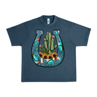 Midnight Navy cactus horseshoe Urban Heavy Tee - JahusDesignShop