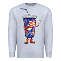 Heather Grey 4th of july coca Premium Sweatshirt - BarkalooDesign