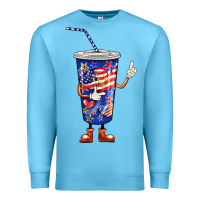 Ocean Blue 4th of july coca Premium Sweatshirt - BarkalooDesign