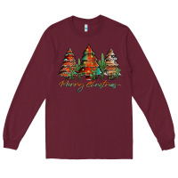 Burgundy western christmas trees merry christmas Long Sleeve Tee - Jasminsmagicworld