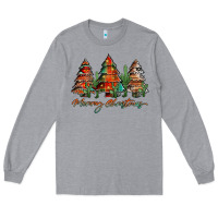 Heather Grey western christmas trees merry christmas Long Sleeve Tee - Jasminsmagicworld