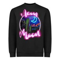 Black neon moon Heavyweight Sweatshirt - JahusDesignShop