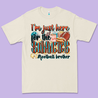 I'm Just Here For The Snacks #american Football Br Premium Tee Designed By Zillion Design Studio