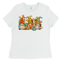 White fall gnomes Ladies Tee - Zillion Design Studio
