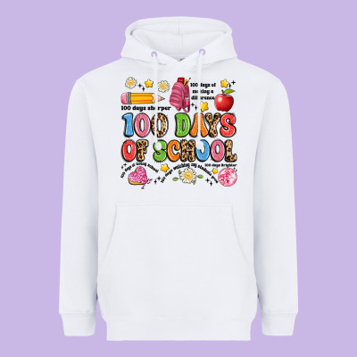 100 Days Of School Heavyweight Hoodie Designed By Artiststas
