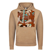 Vintage Coffee football leopard gemstone seamless pattern Vintage Hoodie - JahusDesignShop