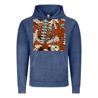Vintage Denim football leopard gemstone seamless pattern Vintage Hoodie - JahusDesignShop