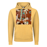 Vintage Mustard football leopard gemstone seamless pattern Vintage Hoodie - JahusDesignShop