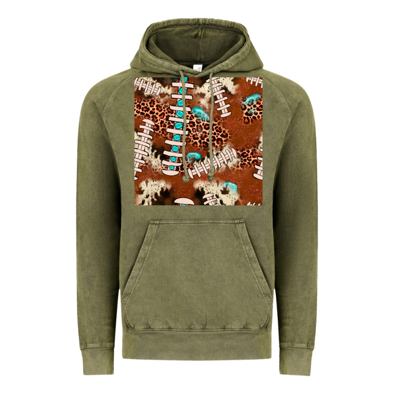 Football Leopard Gemstone Seamless Pattern Vintage Hoodie by JahusDesignShop | Teevron