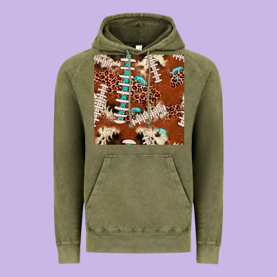 Football Leopard Gemstone Seamless Pattern Vintage Hoodie Designed By Jahusdesignshop