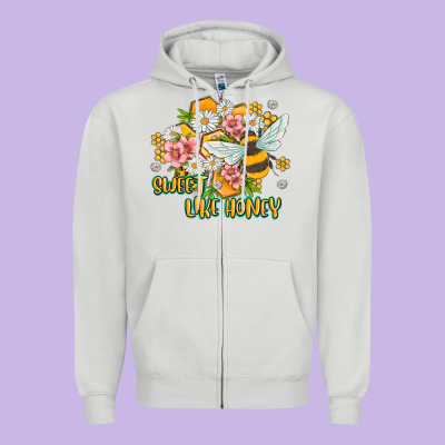 Like Honey Zipper Hoodie Designed By Maliassmallbusiness