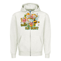Oatmeal Heather like honey Zipper Hoodie - MaliasSmallBusiness