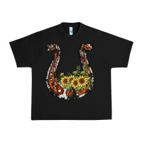 Black horseshoe sunflower Urban Heavy Tee - JahusDesignShop